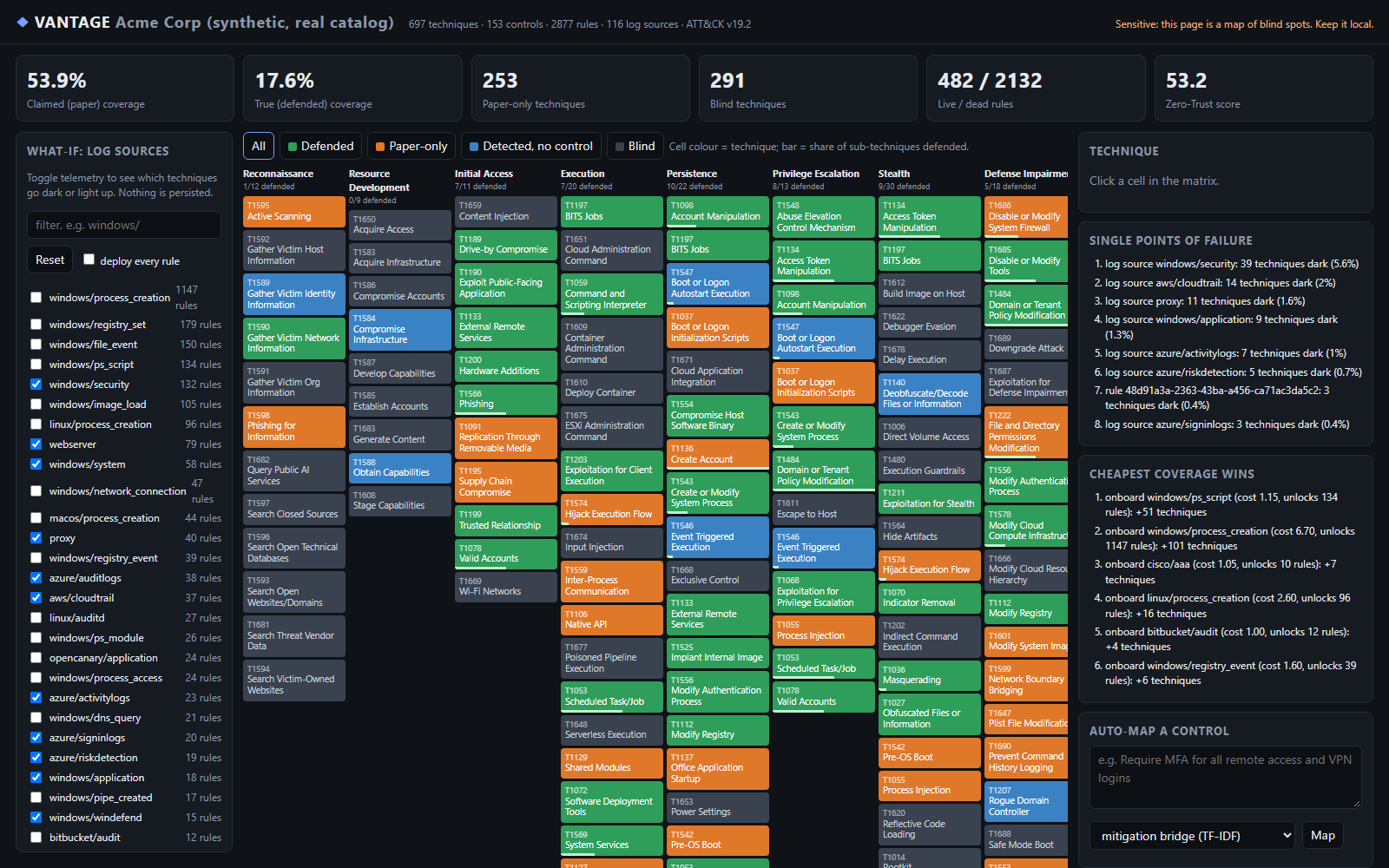 VANTAGE web UI