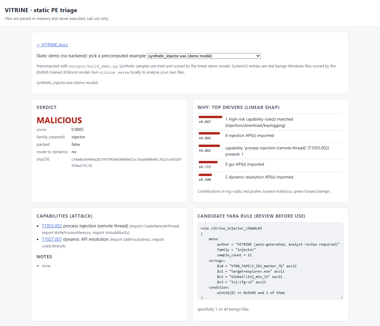 Triage UI